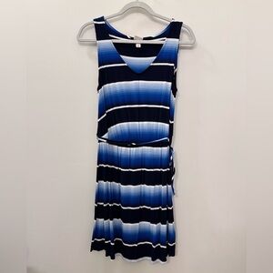 Merona Tank Top Dress with Navy Blue and White Stripes, size Small